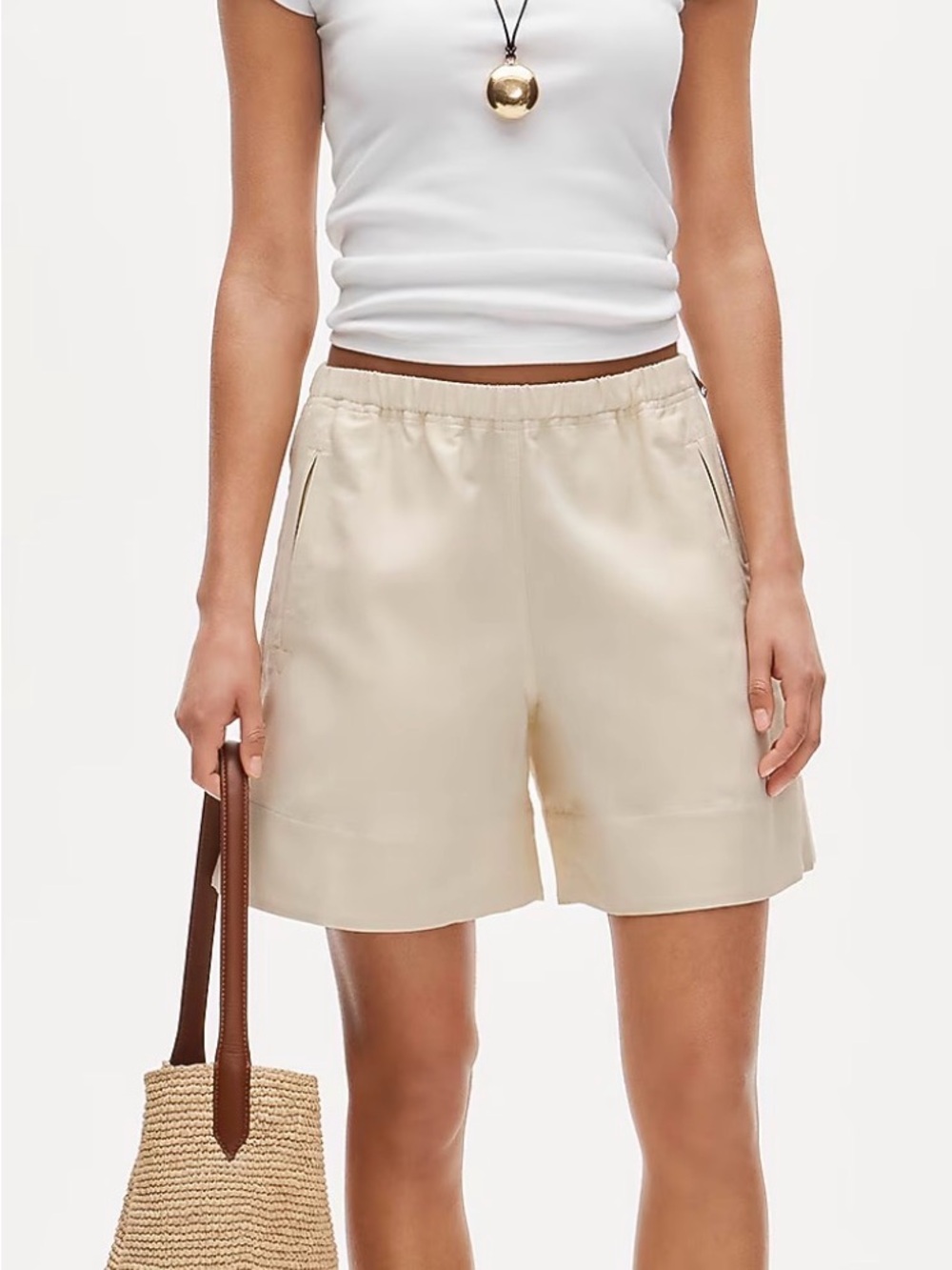 NWT J.Crew 6” Short in Gramercy Linen Blend Sandy Hay